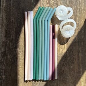 BKR Silicone Straws with Lids